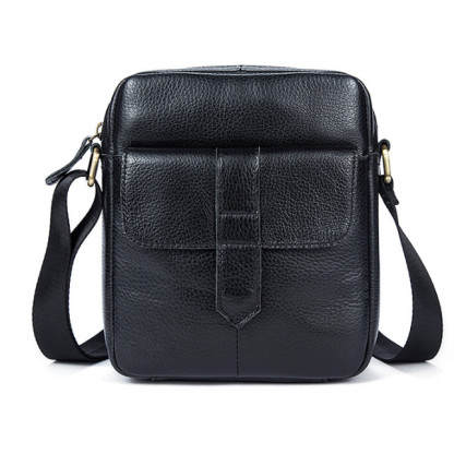 Мужская кожаная сумка Buffalo Bags черная M7717A – Фото 1