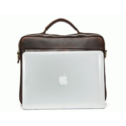 Мужская кожаная сумка Buffalo Bags коричневая M8001C – Фото 3