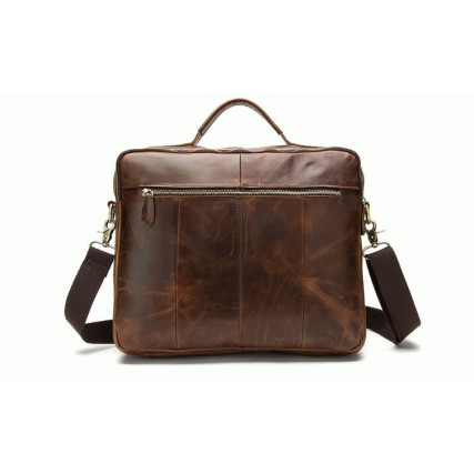 Мужская кожаная сумка Buffalo Bags коричневая M8001C – Фото 4