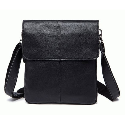 Мужская кожаная сумка Buffalo Bags черная M8006A – Фото 1