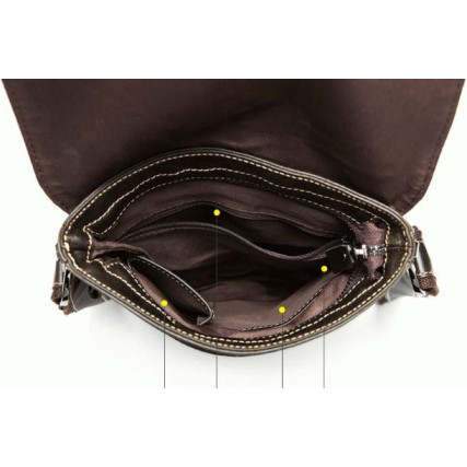Мужская кожаная сумка Buffalo Bags черная M8006A – Фото 2