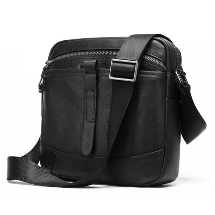 Мужская кожаная сумка Buffalo Bags черная M8033A – Фото 3