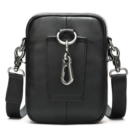 Мужская кожаная сумка Buffalo Bags черная M8049A – Фото 2