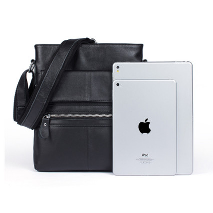 Мужская кожаная сумка Buffalo Bags черная M8120A – Фото 2