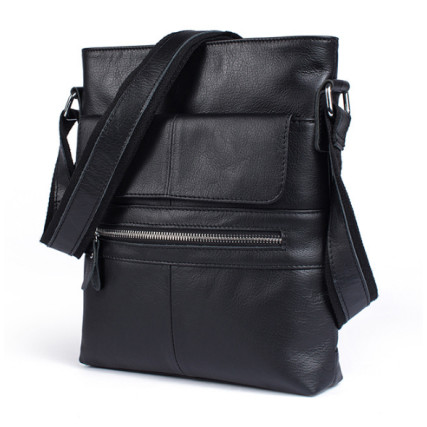 Мужская кожаная сумка Buffalo Bags черная M8120A – Фото 3