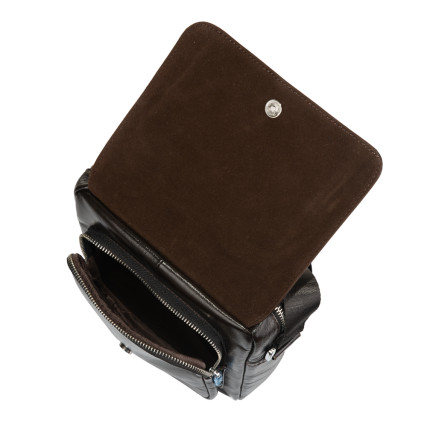 Мужская кожаная сумка Buffalo Bags коричневая M9108C – Фото 3