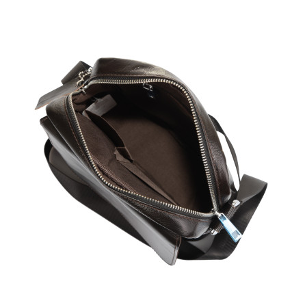 Мужская кожаная сумка Buffalo Bags коричневая M9108C – Фото 4
