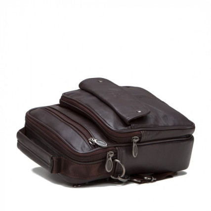 Мужская сумка через плечо HD Leather коричневая NM24-212C – Фото 4