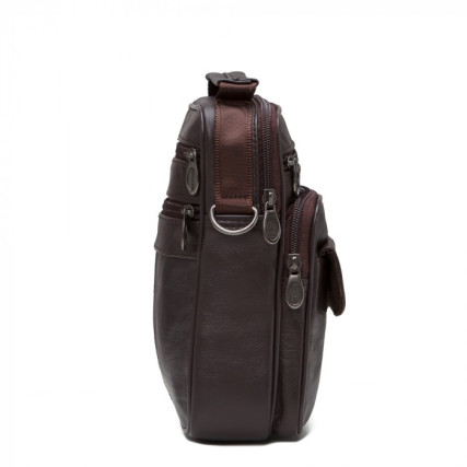 Мужская сумка через плечо HD Leather коричневая NM24-212C – Фото 5