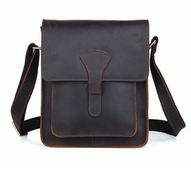 Мессенджер кожаный Tiding t1112 коричневый