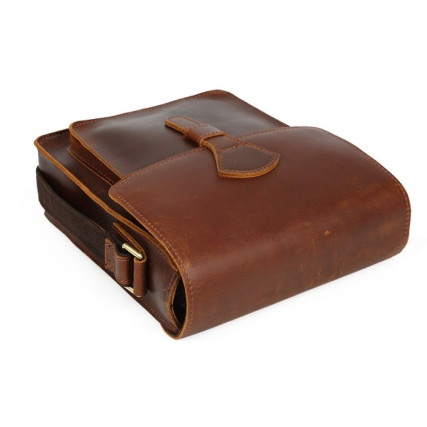 Мессенджер кожаный BUFFALO BAGS коричневый T1112B-1 – Фото 2