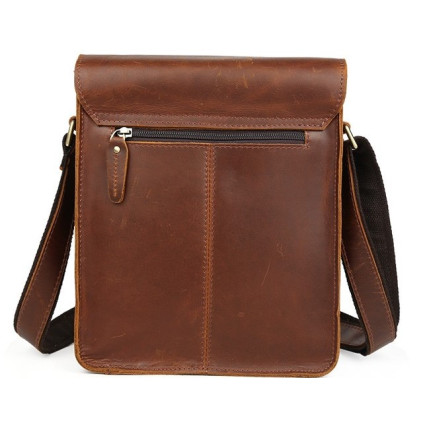 Мессенджер кожаный BUFFALO BAGS коричневый T1112B-1 – Фото 4