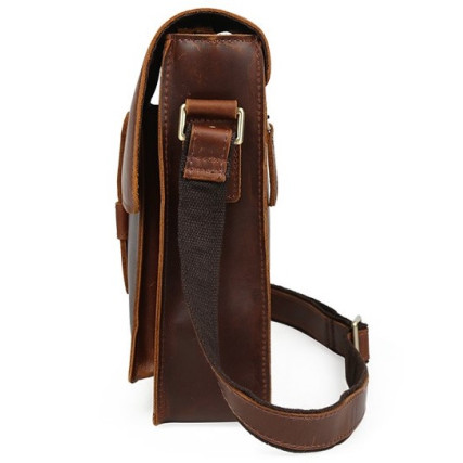 Мессенджер кожаный BUFFALO BAGS коричневый T1112B-1 – Фото 6