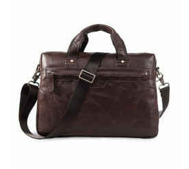 Сумка для ноутбука 14,1" кожаная 7075LC Buffalo Bags коричневая