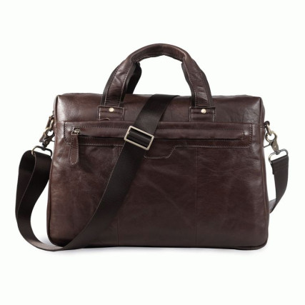 Сумка для ноутбука 14,1&quot; кожаная 7075LC Buffalo Bags коричневая – Фото 1