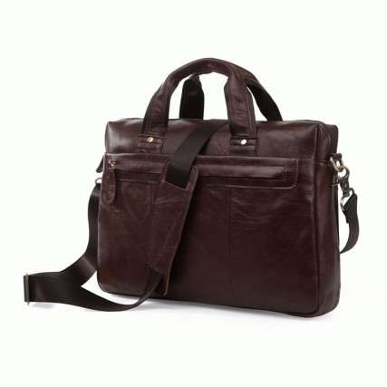 Сумка для ноутбука 14,1&quot; кожаная 7075LC Buffalo Bags коричневая – Фото 2