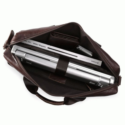 Сумка для ноутбука 14,1&quot; кожаная 7075LC Buffalo Bags коричневая – Фото 4