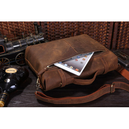 Мужской портфель из телячьей кожи Buffalo Bags для ноутбука 15.6&quot; 7082R – Фото 4