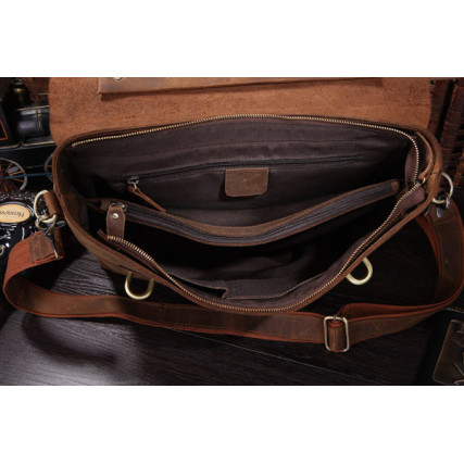 Мужской портфель из телячьей кожи Buffalo Bags для ноутбука 15.6&quot; 7082R – Фото 5