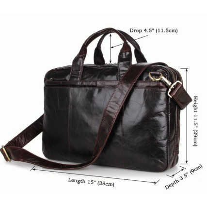 Деловой портфель 7092-3C для ноутбука 14.1&quot; Buffalo Bags коричневый – Фото 7