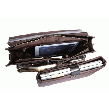 Кожаный портфель мужской 7105A для ноутбука 15,6&quot; Buffalo Bags – Фото 4