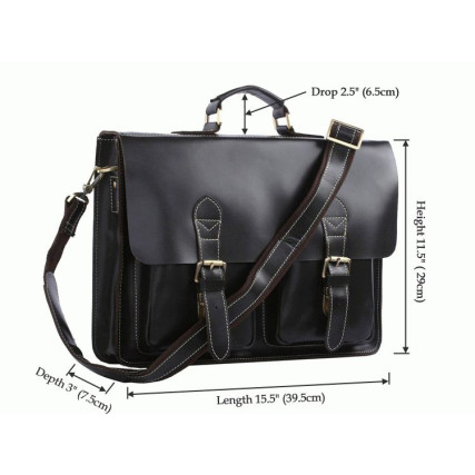 Кожаный портфель мужской 7105A для ноутбука 15,6&quot; Buffalo Bags – Фото 5