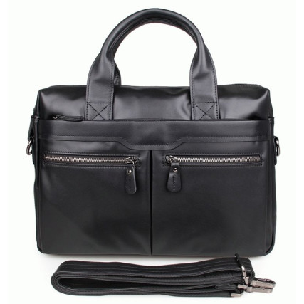 Сумка для ноутбука кожаная 7122A-1 черная Buffalo Bags – Фото 2