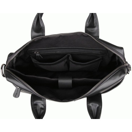 Сумка для ноутбука кожаная 7122A-1 черная Buffalo Bags – Фото 7