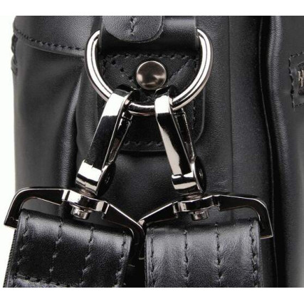 Сумка для ноутбука кожаная 7122A-1 черная Buffalo Bags – Фото 9