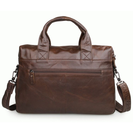 Кожаная сумка для ноутбука 7122C-1 коричневая Buffalo Bags – Фото 4