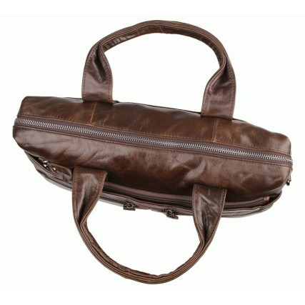 Кожаная сумка для ноутбука 7122C-1 коричневая Buffalo Bags – Фото 5