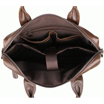 Кожаная сумка для ноутбука 7122C-1 коричневая Buffalo Bags – Фото 7