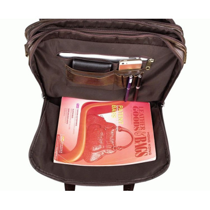 Кожаная сумка Laptop Brown для ноутбука 15,6&quot; Buffalo Bags – Фото 5