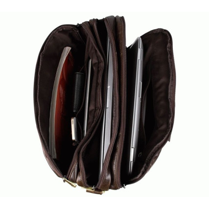 Кожаная сумка Laptop Brown для ноутбука 15,6&quot; Buffalo Bags – Фото 6