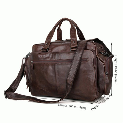 Сумка для ноутбука кожаная 15,6&quot; 7150Q коричневая – Фото 10