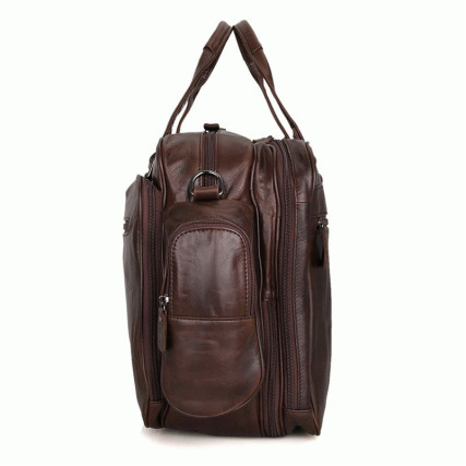 Сумка для ноутбука кожаная 15,6&quot; 7150Q коричневая – Фото 4