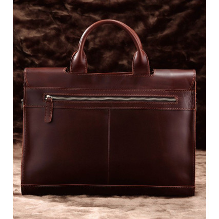 Кожаный портфель 7166C для ноутбука 15,6&quot; Buffalo Bags коричневый – Фото 2