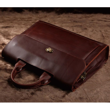 Кожаный портфель 7166C для ноутбука 15,6&quot; Buffalo Bags коричневый – Фото 3