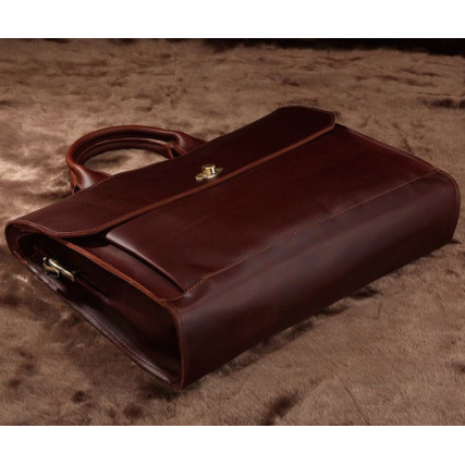 Кожаный портфель 7166C для ноутбука 15,6&quot; Buffalo Bags коричневый – Фото 4
