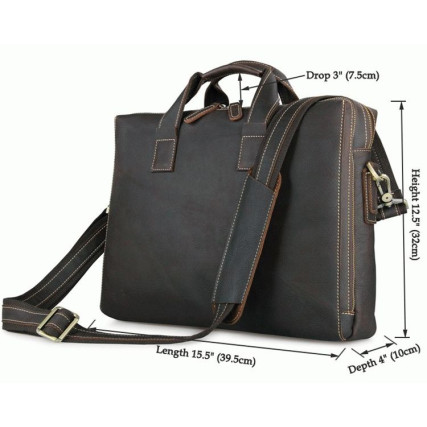 Кожаный портфель мужской 7167R для ноутбука 15,6&quot; Buffalo Bags – Фото 6