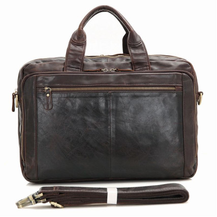 Мужская кожаная сумка Buffalo Bags коричневая 7230Q – Фото 2