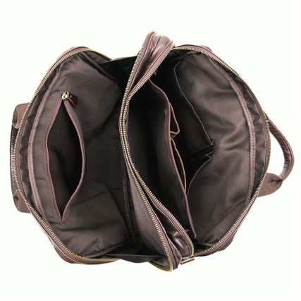 Мужская кожаная сумка Buffalo Bags коричневая 7230Q – Фото 6