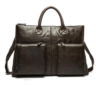 Кожаный портфель мужской 7241C для ноутбука 15,6" коричневый