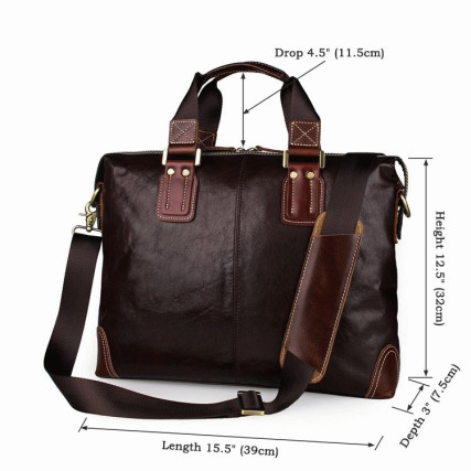Портфель для ноутбука 14&quot; 7293C Buffalo Bags коричневый – Фото 7