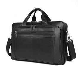 Кожаная сумка для ноутбука 17" Buffalo Bags черная 7320A