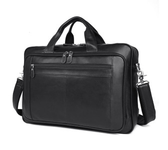 Кожаная сумка для ноутбука 17" Buffalo Bags черная 7320A