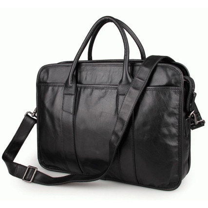 Кожаная сумка для ноутбука 15,6&quot; Buffalo Bags 7321A черная – Фото 2