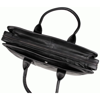 Кожаная сумка для ноутбука 15,6&quot; Buffalo Bags 7321A черная – Фото 3