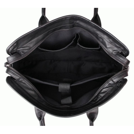 Кожаная сумка для ноутбука 15,6&quot; Buffalo Bags 7321A черная – Фото 4