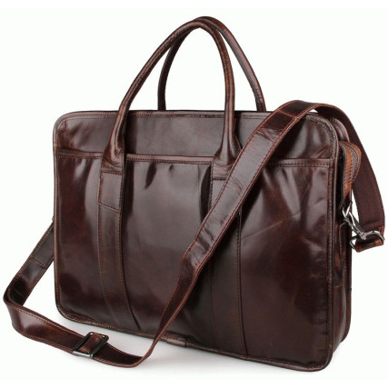 Кожаная сумка для ноутбука 15,6&quot; Buffalo Bags 7321C коричневая – Фото 2